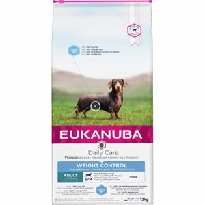 12 kg Eukanuba Daily Care weight control hundefoder Adult small - medium