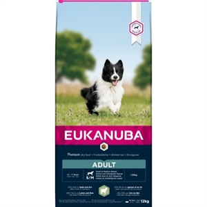 12 kg Eukanuba hundefoder small - medium breed Adult med lam og ris fra 12 mdr til 7 år.
