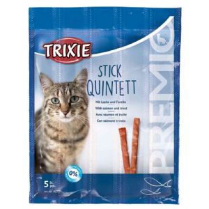Trixie katte godbidder Quadro-Sticks med Laks og Ørred 5 x 5 g - sukkerfri