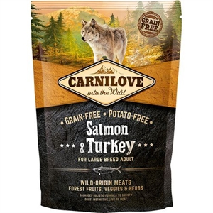 1,5 kg Carnilove hundefoder med Laks og kalkun - store hunderacer - kornfrit