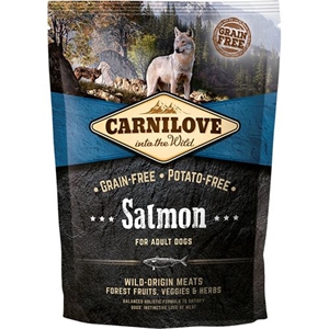 1,5 kg Brit Carnilove hundefoder med Laks til voksne hunde - kornfrit