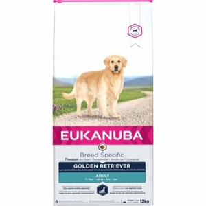 12 kg Eukanuba Golden Retriever hundefoder med kylling fra 12 måneder