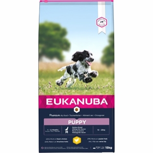 15 kg Eukanuba Puppy medium breed hvalpefoder fra 1 til 12 mdr