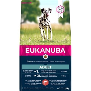 2,5 kg Eukanuba hundefoder Adult All Breeds Laks og Ris