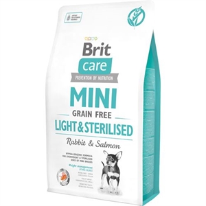 2 kg Brit Care Mini hundefoder Light til steriliserede hunde