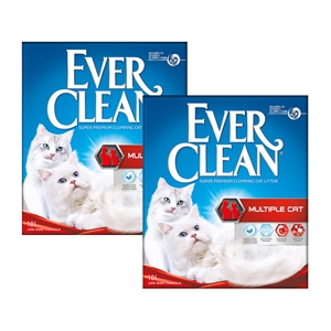 2 x 10 liter Ever Clean Kattegrus Multiple