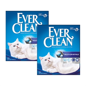 2 x 10 liter EverClean Kattegrus Multi-Crystals