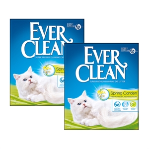 2 x 10 liter EverClean Kattegrus Spring Garden