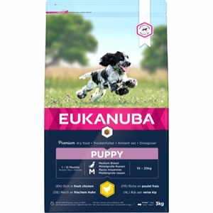 3 kg Eukanuba Puppy medium breed hvalpefoder