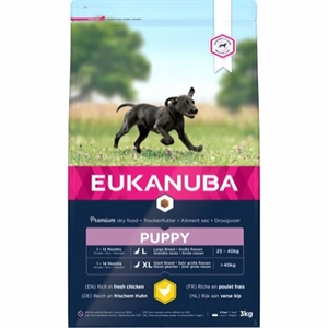 3 kg Eukanuba Puppy & Junior large breed hvalpefoder
