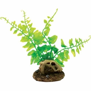 4FISH akvarie plasticplante Kranie og planter 6,5 x 6,3 x 13,3 cm