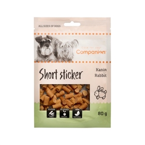 5 stk Companion hundesnack med bløde kanin stykker 1,5 cm - 80g sukker og glutenfri