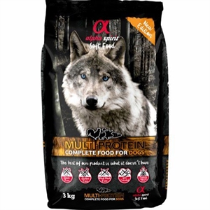 3 kg Alpha Spirit Multiprotein hundefoder med Fisk og Kød til voksne hunde - Kornfrit