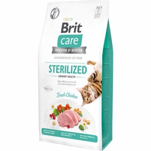 7 kg Brit Care kattefoder til voksne katte Sterilized Urinary Health - kornfrit