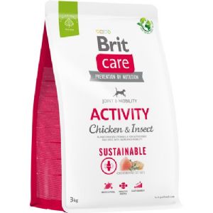 3 kg Brit Care hundefoder med kylling og insekter til alle hunde med højt aktivitets nivueau