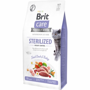 Brit Care kattefoder Sterilized Weight Control til voksne katte - kornfrit