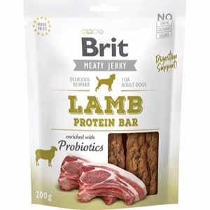 Brit hundesnack Jerky Lamb Protein Bar 200g - kornfrit