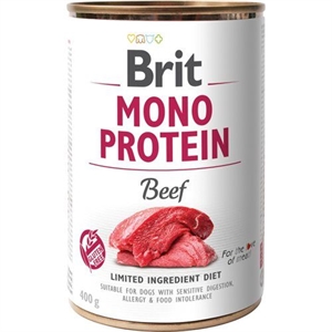 6 x 400 gr Brit Mono Protein hundefoder med oksekød - Glutenfri