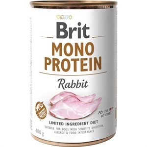 6 x 400 gr Brit Mono Protein hundefoder med kanin - Glutenfri