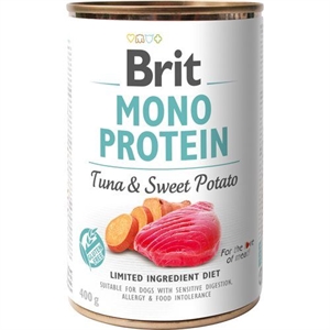 6 x 400 gr Brit Mono Protein hundefoder med tun og søde kartofler - Glutenfri