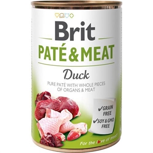 6 x 400 gr Brit Care Pate hundefoder med And - kornfrit
