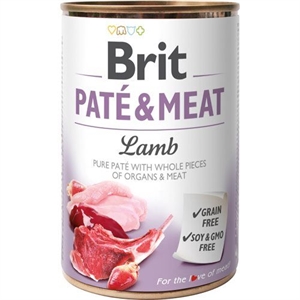 6 x 400 gr Brit Care Pate hundefoder med lam og kylling - kornfrit