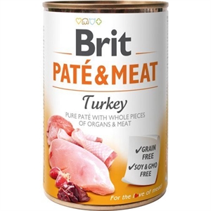 6 x 400 gr Brit Care Pate hundefoder med kalkun - kornfrit