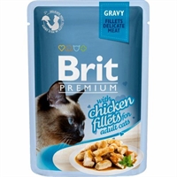 Brit katte-vådfoder med kyllingefiletstykker i sovs 24 stk. x 85 g