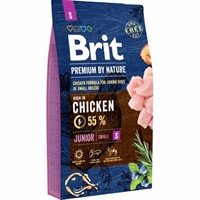 8 kg Brit Premium by Nature Junior hvalpefoder til små hunde fra 0 - 10 kg