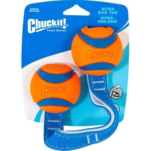 CHUCKIT hundelegetøj Ultra bolde på reb Ultra Tug Duo - Medium