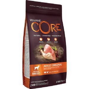 CORE hundefoder Adult Medium Breed med kylling og kalkun - kornfrit