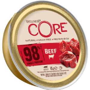 12 x 85g CORE katte vådfoder i pate med 98% oksekød - kornfrit