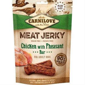 Carnilove Jerky med kylling og fasan Bar - kornfrit 100g