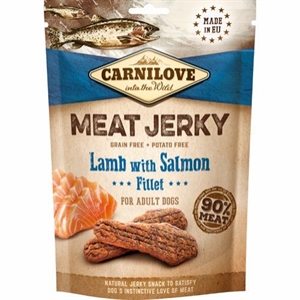 Carnilove Jerky med Lam og laks Fillet - kornfrit 100g