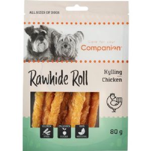 5 stk Companion tyggepinde med kylling til hunde 80g sukker og glutenfri