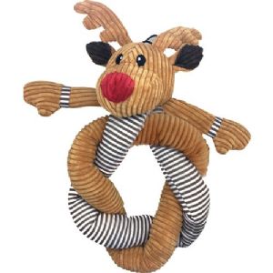 Companion jul legetøj til hunde rensdyr med ring - 37cm