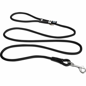 Curli Stretch Comfort hundeline sort ø8 mm - 1,8 m - max 25 kg hund
