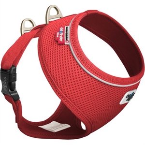 Curli basic hundesele Air-Mesh str. Large brystmål fra 46 til 54 cm Rød