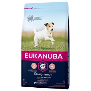 3 kg Eukanuba Senior small breed hundefoder med fersk kylling