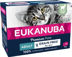12 stk x 85 g Eukanuba kattevådfoder med lam - kornfrit