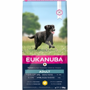 15 kg Eukanuba hundefoder - Adult large breed til hunde over 25 kg med kylling