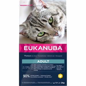 Eukanuba kattefoder til voksne katte med kylling og kakun fra 1 til 11 år