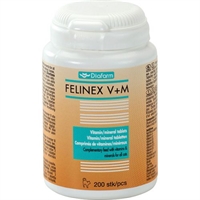Diafarm Felinex vitaminer og mineraler til katte 200 stk