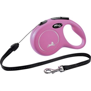 Flexline til hunde new classic snor 8 meter op til 12 kg - Pink