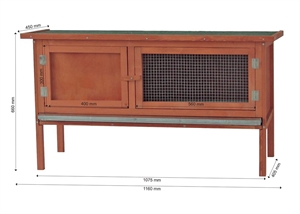 Udendørs Kaninbur Felix 116 x 45 x 66 cm