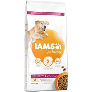 12 kg Iams Vitality Dog Senior Large breed hundefoder med kylling