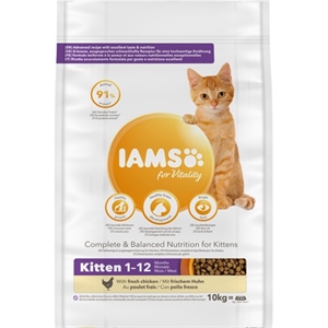 Iams kattefoder til Killinger og Junior katte fra 1 til 12 måneder