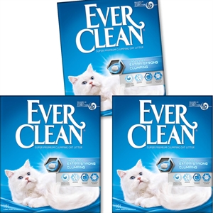 3 x 10 liter EverClean Kattegrus extra strenght