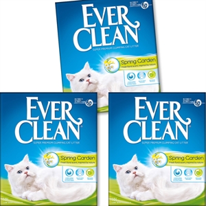 3 x 10 liter EverClean Kattegrus Spring Garden