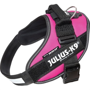 Julius K9 IDC hundesele Str. 0 - Medium - brystmål fra 58 til 76 cm Mørk Pink